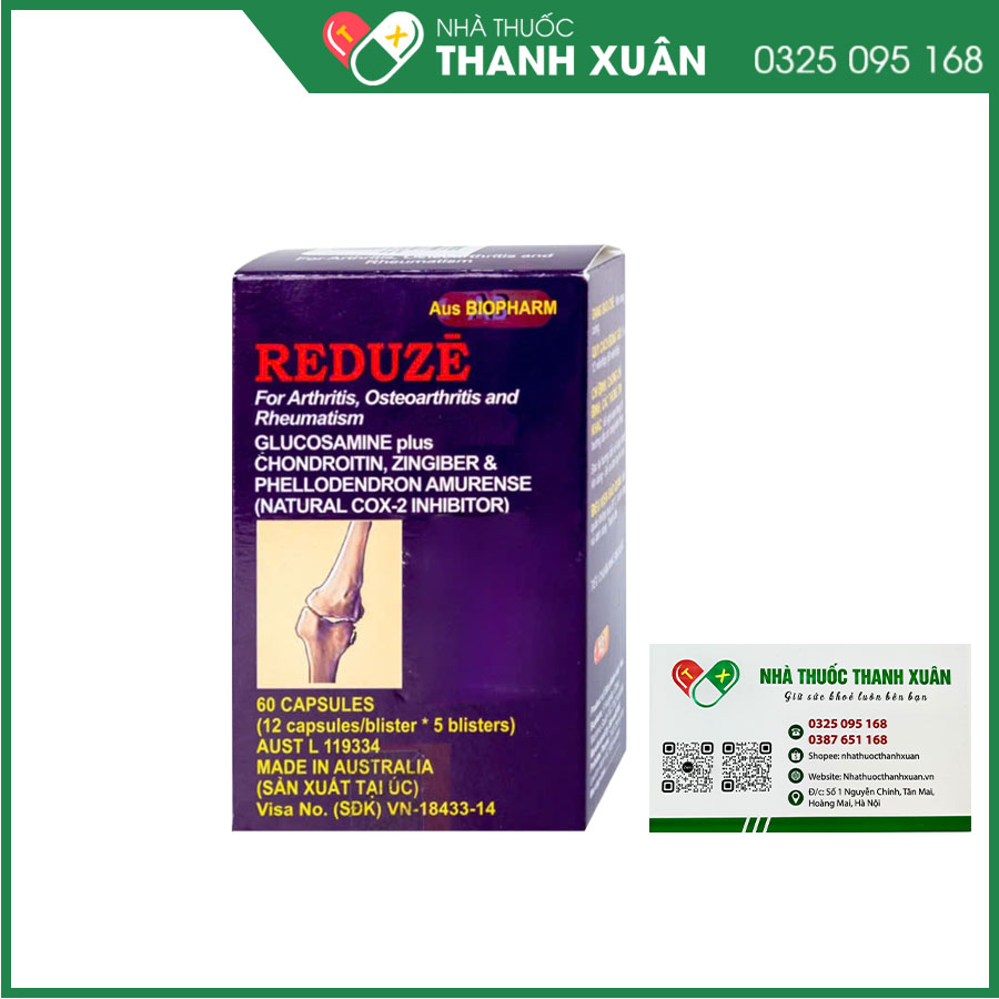 Reduze điều trị giảm triệu chứng trong các trường hợp bị viêm khớp gối nhẹ và trung bình